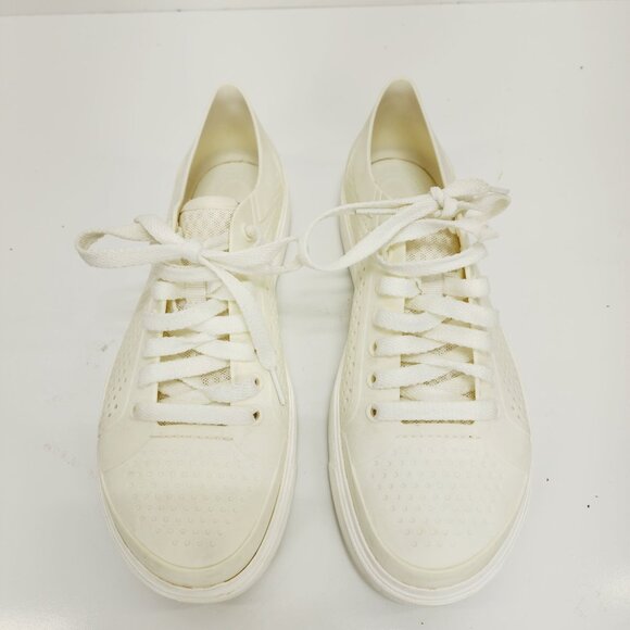 CROCS Citilane Roka Mens Size 8 M Ivory Lace Up Perforated Sneakers Shoes - Picture 4 of 14